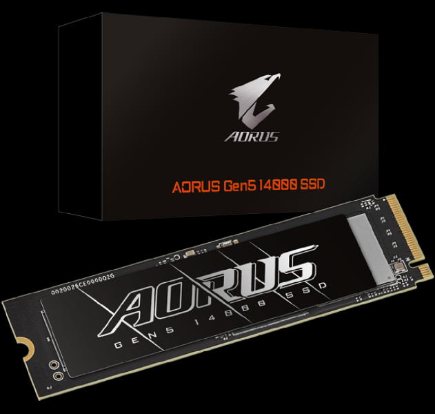 
Gigabyte представила SSD Aorus Gen5 14000 для M.2 PCIe 5.0 — до 14 500 МБ/с, 3D-TLC NAND, кеш DDR4 